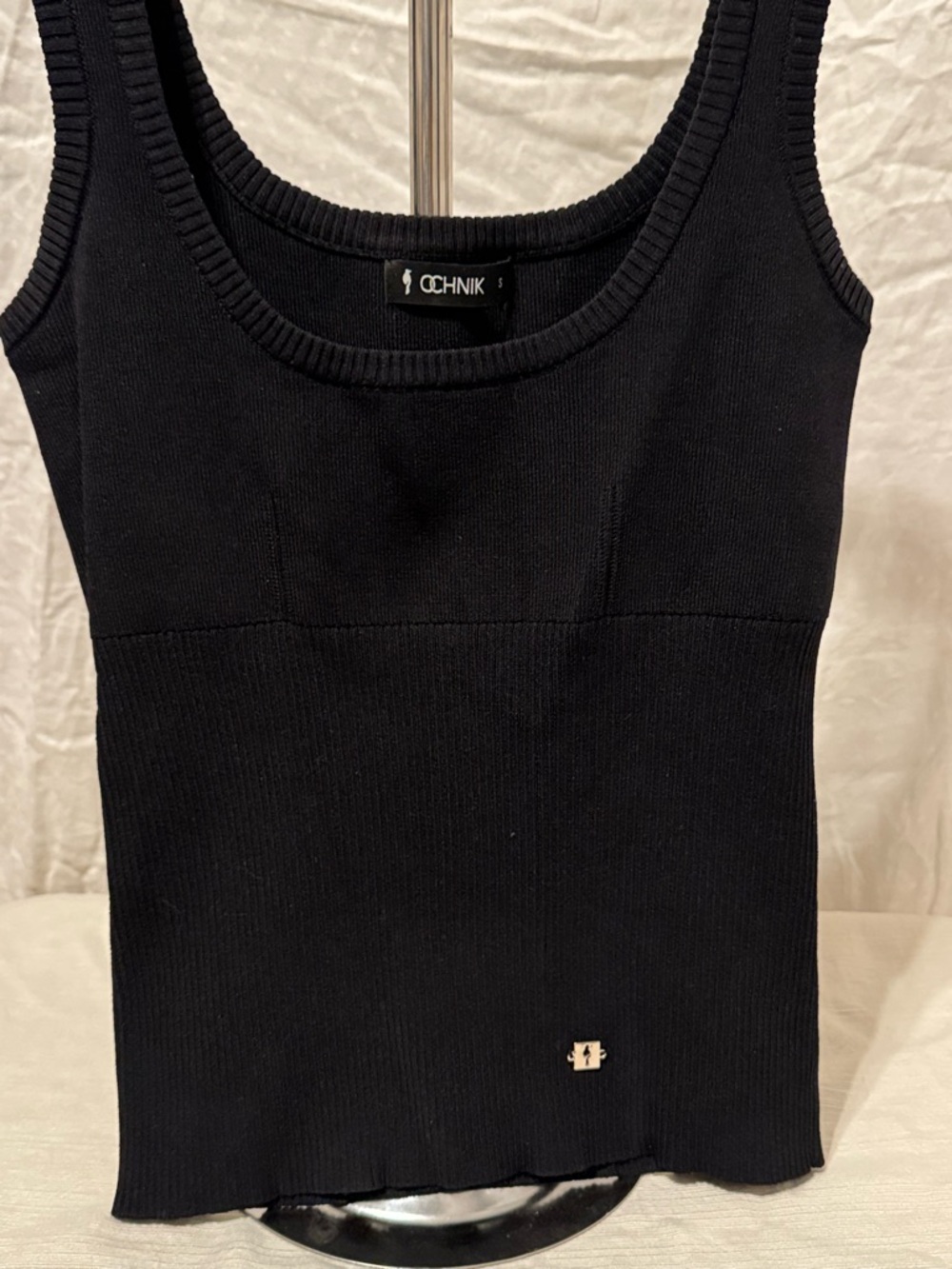 OCHNIK Black Ribbed Tank Top size small women’s